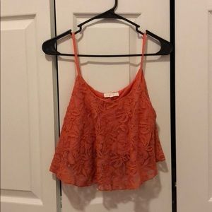 coral crop top